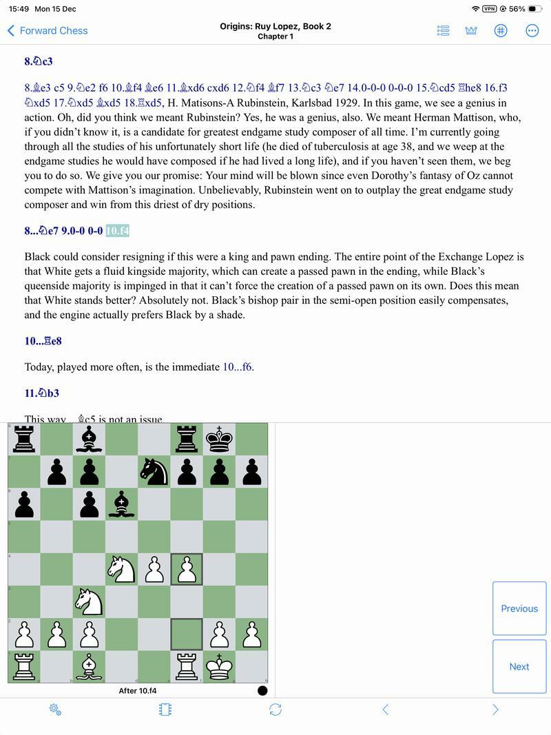 Screenshot of a book on the Ruy Lopez.