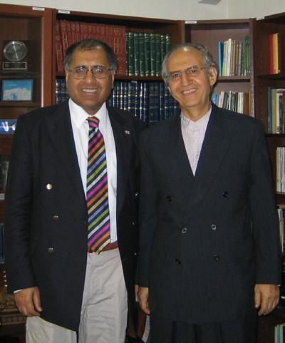 Photo of Mohammed Amin with Professor Kamali